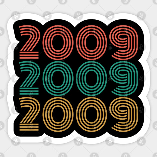 2009: Vintage 2009 Sticker by ahmad211